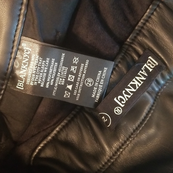 💕BLANKNYC💕 Belted Paperbag Waist Vegan Pants ~ Dark Secrets Black 28 NWT - Picture 11 of 13